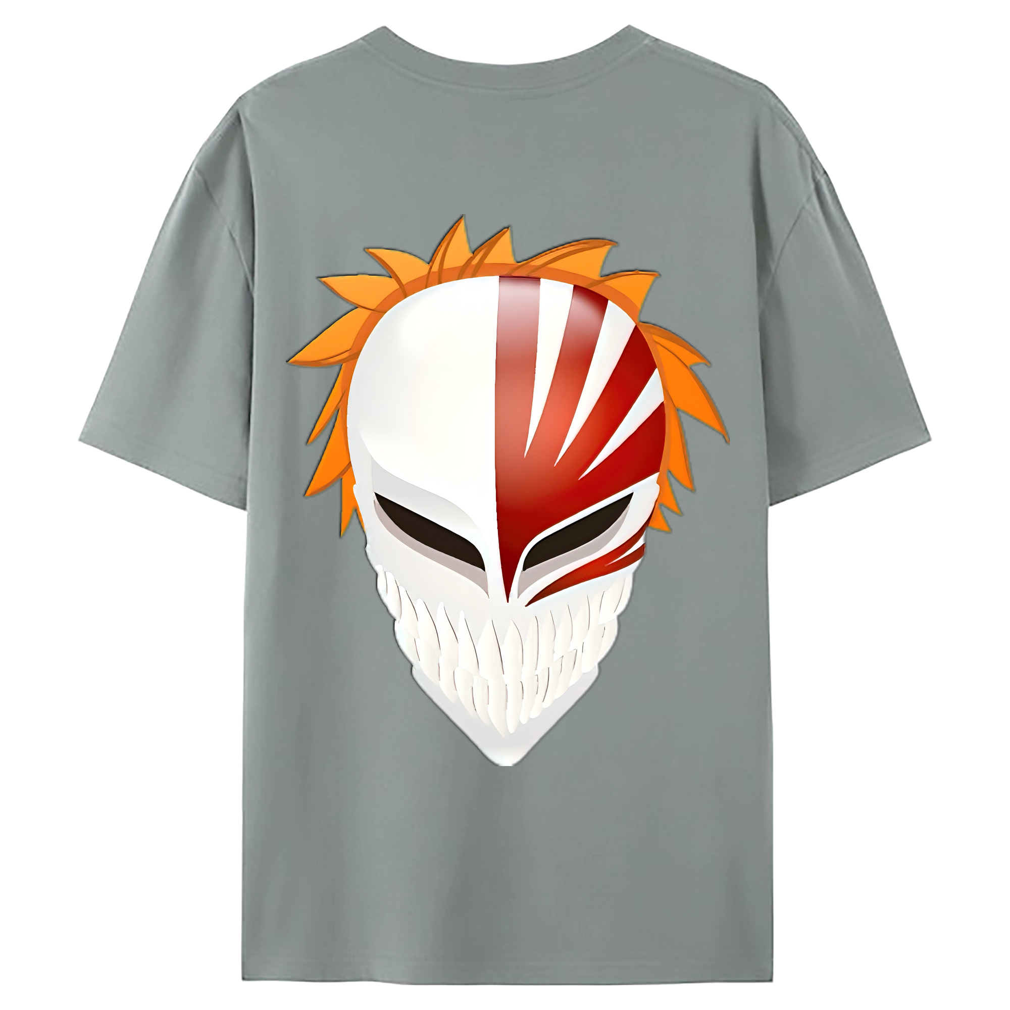 （画像用） ブリーチ 黒崎一護（くろさき いちご）BLEACH Kurosaki Ichigo 綿100％ メンズ半袖Tシャツ（バックプリント） 通気性